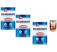 Italian Gourmet - Crastan - Bicarbonate de Sodium Pur - Crastan 1870 Qualité Alimentaire & Usages Domestiques - Poudre Multi-Usage Cuisine Nettoyage Désodorisation, 3 x 300 g + Italian Gourmet Polpa