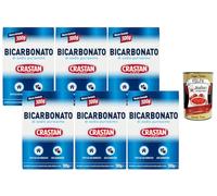 Italian Gourmet - Crastan - Bicarbonate de Soude Pur 6 x 300 g | Qualité Alimentaire & Multi-Usages Cuisine Nettoyage Désodorise Détache | Grand Format Économique + Italian Gourmet Polpa
