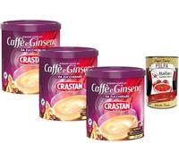 Italian Gourmet - Crastan - Café au Ginseng Soluble à Sucrer, Préparation Instantanée Boisson Caféinée, 3 x 200 g, Goût Intense et Crémeux, Idéal Petit-Déjeuner & Pause Café + Italian Gourmet Polpa