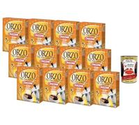 Italian Gourmet - Crastan - Café d’Orge Torréfiée Moulu pour Moka 12x500 g Orge Italienne Boisson Chaude Alternative au Café Goût Intense Pour Petit Déjeuner & Pause + Italian Gourmet Polpa