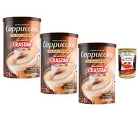 Italian Gourmet - Crastan - Cappuccino Soluble à Sucrer 3x250g 500g Boisson Chaude Instantanée Crémeuse Goût Café Mousseux Pour Environ 40 Tasses - Italian Gourmet Polpa