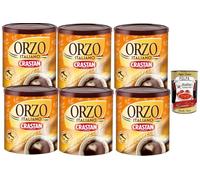 Italian Gourmet - Crastan - Orge Soluble Italienne - Boisson Instantanée “Orzo Italiano” - Goût Doux & Toasté - Sans Caféine - Alternative au Café - Pack 6 x 120 g + Italian Gourmet Polpa