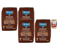 Italian Gourmet De Cecco Mezze Penne Rigate Integrali 4 x 500g + Polpa