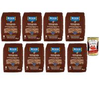 Italian Gourmet De Cecco Mezze Penne Rigate Integrali N°141 8 x 500g+Polpa