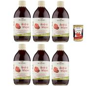 Italian Gourmet De Nigris Lot 6 x 500 ml Vinaigre de Grenade - Aceto di Melograno, Vinaigre de Fruits Premium au Goût Fruité Intense, Assaisonnement Salades, Marinades, Sauce + Italian Gourmet Polpa