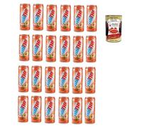 Italian Gourmet ESTATHÉ Pêche - Thé glacé italien en canette 33 cl, boisson au goût pêche, véritable infusion de thé, pack 24 x 33 cl (7,92 L) + Italian Gourmet Polpa