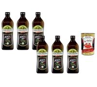 Italian Gourmet Farchioni Huile d’Olive Extra Vierge 100% Italienne 6 x 1 L - Pressée à froid, goût fruité, idéale salades & cuisson, format économique + Italian Gourmet Polpa