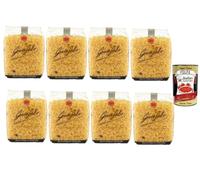 Italian Gourmet Farfalline Pasta 8 x 500 g - Petites pâtes à base de semoule de blé dur, idéal pour la salade de pâtes et les sauces, les fournitures familiales (4 kg) + Italian Gourmet Polpa