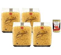 Italian Gourmet Farfalline Pasta Lot de 4 paquets de 500 g de petites pâtes à base de semoule de blé dur, idéales pour les salades et les sauces, pack de conservation pour la famille + Italian Gourmet