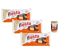 Italian Gourmet Fiesta Original - Lot de 3 x 360 g (30 gâteaux) - Gâteau Génoise Moelleuse Fourrée Crème à l’Orange, Enrobage Chocolat - Snack Chocolaté, Goûter & Dessert + Italian Gourmet Polpa