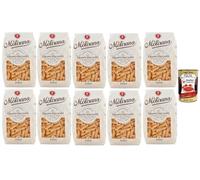 La Molisana Fusilli N. 28 Pasta Lenta Lavorazione Lot de 20 pâtes en semoule de blé dur Bronze 500 g + Polpa Italian Gourmet Polpa 400 g