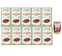 Italian Gourmet Fusilli lentilles rouges 10 x 250g + Polpa offerte