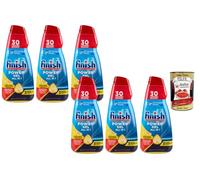 Italian Gourmet Gel lave-vaisselle tout en 1 citron 6 x 600 ml Gel pour lave-vaisselle Forte élimination des graisses Formule rapidement soluble pour de courts programmes Eco Nettoyage brillant +