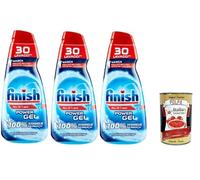 Italian Gourmet Gel lave-vaisselle tout en 1 Max 3 x 600 ml Gel puissant contre la graisse Formule à dissolution rapide Nettoyage brillant Programmes courts + Italian Gourmet Polpa