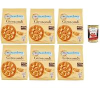 Italian Gourmet Girotondi Biscuits Italiens au Sucre de Canne 6 x 800 g, Sablés Croquants avec Cristaux de Sucre de Canne, Sans Huile de Palme, Format Familial, Total 4,8 kg + Italian Gourmet Polpa
