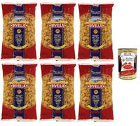Italian Gourmet Gnocchi 43 Lot de 6 pâtes de semoule italienne 500 g | En grès de blé dur, cuisson rapide en 7 minutes, idéal pour les sauces denses, poids net total 3 kg + pulpe gratuite 400 g