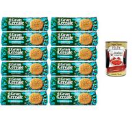 Italian Gourmet Gran Cereale Digestive Biscuits au Malt d’Orge - Pack Économie 12 x 230 g - Biscuits Digestifs Italiens à la Farine Complète 100%, Riche en Fibres + Italian Gourmet Polpa