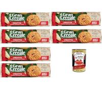 Italian Gourmet GranCereale Fruits - Biscuits céréales complètes aux myrtilles, noisettes & pommes, cookies riches en fibres, spécialité italienne, pack 6 x 230 g + Italian Gourmet Polpa
