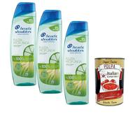 Italian Gourmet H&S Antiforfora Pulizia Profonda Shampooing pour cheveux gras, 0 % silicone, 3 x 250 ml + Italian Gourmet Polpa 400 g