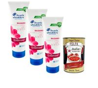 Italian Gourmet H&S Balsamo Antiforfora Lot de 3 après-shampoings anti-pelliculaires Capelli Lisci e Setosi 3 x 220 ml + Italian Gourmet Polpa 400 g