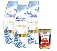 Italian Gourmet H&S Supreme Idrata Shampooing anti-pelliculaire hydratant à l'huile d'argan et de noix de coco 3 x 250 ml + Polpa Italian Gourmet