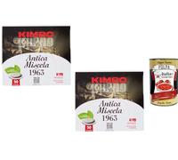 Italian Gourmet Kimbo Antica Miscela 1963 - 2er Pack 50 E.S.E. Pads kompostierbar - italienischer Espresso nach neapolitanischer Röstkunst, Intensität 12/13, dunkle Röstung + Italian Gourmet Polpa