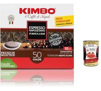Italian Gourmet KIMBO Espresso Napoletano Formula Bar - 50 Cialde ESE 44mm, Intensité 10/13, Torréfaction Medio-Scura, Espresso Italien Crémeux & Intense + Italian Gourmet Polpa