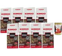 Italian Gourmet Kimbo Espresso Napoletano Premium Selection Café Moulu 8 x 250 g, Torréfaction Sombre, Intensité 12/13, Goût Napolitain Intense et Crémeux, Pour Moka + Italian Gourmet Polpa