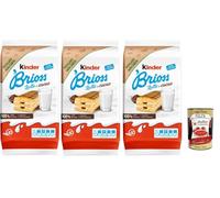 Italian Gourmet Kinder Brioss Lait & Cacao - Pack 3 x 280 g (840 g) - Brioches moelleuses fourrées, goûter enfant, petit-déjeuner, snack sucré, viennoiserie emballée + Italian Gourmet Polpa