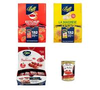 Italian Gourmet Kit Sauces BBQ Mayo Ketchup 396 x 10g (3,96kg) | Sachets pratiques à usage unique pour snack, barbecue et catering, poids net total 3,96kg + Polpa 400g offerte
