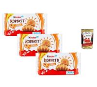 Italian Gourmet Kornetti Croissant Mix pour petit-déjeuner avec garniture pêche et abricot 3 x 252 g (6 pièces chacune) - Pâtisserie douce pour petit-déjeuner et collation - Idée cadeau + Italian