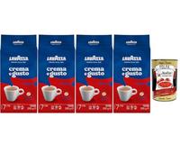 Italian Gourmet - Lavazza Crema e Gusto Classico Café moulu 8 x 250 g, Intensité 7/10, mélange italien corsé et crémeux, goût bar espresso, idéal moka, filtre & machines café + Italian Gourmet Polpa