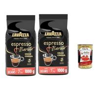 Italian Gourmet Lavazza Espresso Barista Gran Crema Café en Grains 2 x 1 kg, Intensité 7/10, Gran Crema, Slow Roast, Mélange Italien, Pour Machines Automatiques & Broyeur + Italian Gourmet Polpa