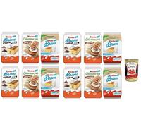 Italian Gourmet Lot 12x 270 g Kinder Brioss + Kinder Colazione più Integrale - Assortiment goûters & petit-déjeuner, gâteaux moelleux au lait & cacao + céréales/intégrale + Italian Gourmet Polpa