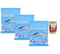 Italian Gourmet Lot 3 Rossana Cocco 150 g - Caramels italiens fins fourrés à la crème de noix de coco, spécialité italienne depuis 1926, confiserie premium sans gluten + Italian Gourmet Polpa