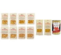 Italian Gourmet Lot de 10 x 500 g Pâtes Italiennes Assorties Penne Rigate Conchiglie Rigate Maccheroncelli Rigati Lumachine Tripoline Format Découverte 5 kg + Italian Gourmet Polpa