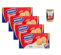 Italian Gourmet McVitie’s Digestive Minis Creams Vanilla 4 x 185 g - Biscuits Digestive au Blé Complet Fourrés à la Crème Vanille - Goûter et Petit-Déjeuner + Italian Gourmet Polpa de Tomates 400 g