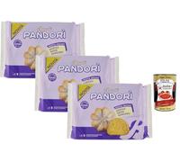 Italian Gourmet Mini Pandorì Bauli - Lot 3 x 150 g - Petits Pandoro Italiens Moelleux, Pâte Pandoro Douce et Aérée, Goûter & Dessert, Avec Sachet de Sucre Glace Inclus + Italian Gourmet Polpa