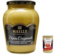 Italian Gourmet Moutarde de Dijon crémeuse 3 x 865g (2,595kg) | Recette intense et épicée, parfaite pour paninis, grillades et marinades, poids net total 2,595kg + Polpa 400g offerte