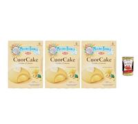 Italian Gourmet Mulino Bianco CuorCake Citron 3 x 210 g - Gâteaux Italiens Fourrés à la Crème de Citron - Petit Déjeuner & Goûter + Polpa de Tomates Italiennes 400 g