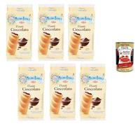 Italian Gourmet Mulino Bianco Flauti au Chocolat 6 x 280 g - Gâteaux Fourrés au Chocolat - Petit Déjeuner et Goûter + Italian Gourmet Polpa de Tomates 400g