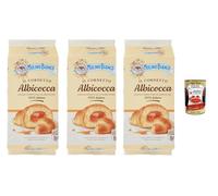Italian Gourmet Mulino Bianco Il Cornetto Albicocca 3 x 300 g - Croissants Italiens Fourrés à la Confiture d’Abricot - Petit Déjeuner & Goûter + Polpa de Tomates Italiennes 400 g