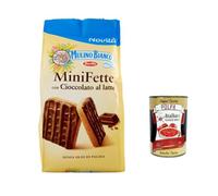 Italian Gourmet Mulino BIanco MiniFette Chocolat au Lait 6x110g - Biscuits croustillants enrobés de chocolat, sans huile de palme, snack gourmand petit-déjeuner & pause café + Italian Gourmet Polpa