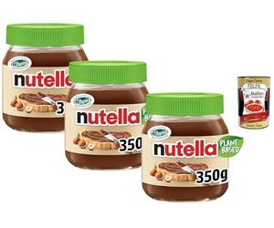 Italian Gourmet Nutella Pâte à Tartiner Chocolat & Noisettes 3 x 350 g - Texture Onctueuse, Idéale Tartines, Crêpes & Pâtisserie, Option Végétale + Italian Gourmet Polpa