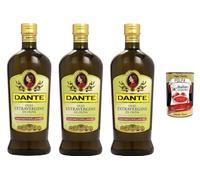 Italian Gourmet olio Dante Lot 3×1L Huile d’Olive Extra Vierge - Goût Équilibré, Première Pression à Froid, Cuisine Méditerranéenne & Assaisonnement Quotidien + Italian Gourmet Polpa
