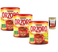 Italian Gourmet Orzoro Orge & Cacao Soluble Nestlé - Lot de 3 x 180 g - Boisson chaude instantanée à l’orge et cacao, goût doux et gourmand, alternative au café, petit-déjeuner + Italian Gourmet Polpa