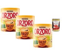 Italian Gourmet Orzoro Orge Soluble - Lot 3 x 120 g Boisson instantanée d’orge, alternative au café sans caféine, goût malté doux, se dissout rapidement, petit-déjeuner + Italian Gourmet polpa