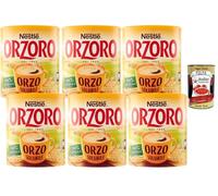 Italian Gourmet Orzoro Orge Soluble - Lot 6 x 120 g Boisson instantanée d’orge, alternative au café sans caféine, goût malté doux, se dissout rapidement, petit-déjeuner + Italian Gourmet polpa