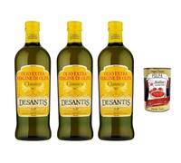 Italian Gourmet Pack Cuisine Italiennen Olio Dante Huile d’Olive Vierge Extra Classico 3 x 1 L pour Cuisson et Assaisonnement + Italian Gourmet Polpa Tomates 400 g