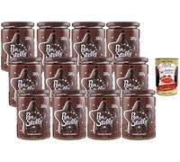 Italian Gourmet Pan di stelle - Pâte à tartiner cacao avec éclats de biscuits 12 x 380 g, crème chocolatée onctueuse et croquante, idéale déjeuner, crêpes, gaufres & pâtisserie + Italian Gourmet Polpa